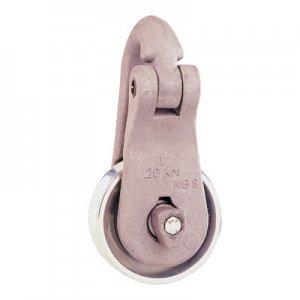 Snatch pulley with cast aluminium casing